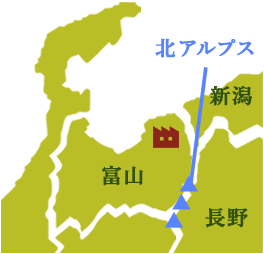 黒部の地図
