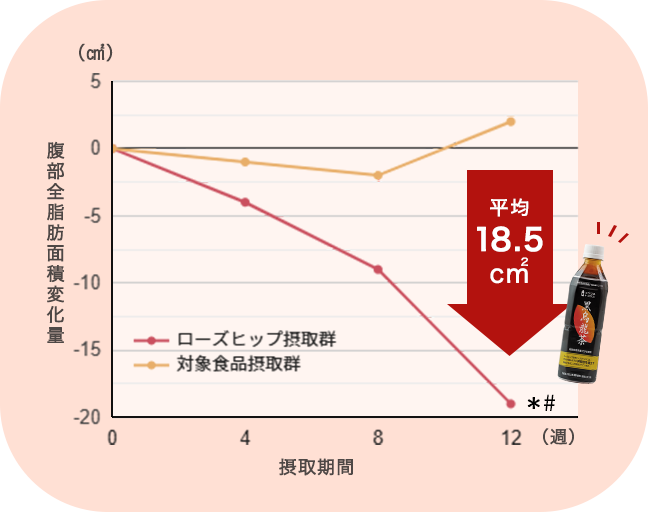 脂肪減少効果のグラフ